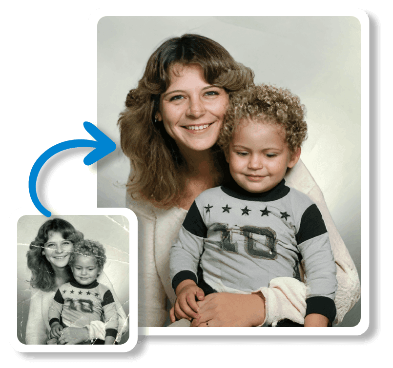 Photo restored with advanced AI model